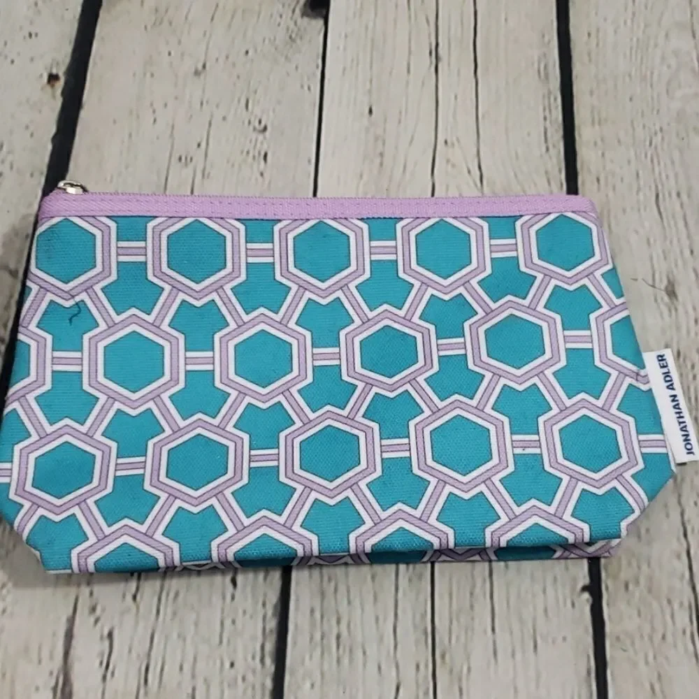 Clinique Jonathan Adler Blue Abstract Makeup Bag